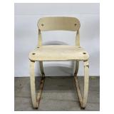 Vintage wood & metal industrial desk chair