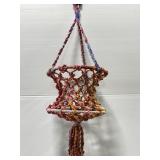 Indian Sari woven hanging plant holder