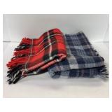 Lot of 2 vintage wool throw blankets