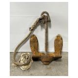 Vintage metal boat anchor