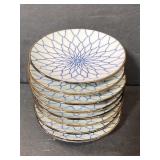 Lot of 8 blue & white Asian dishes