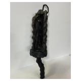 Hand carved wooden candlestick/torch