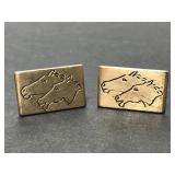 Swank horse cuff links