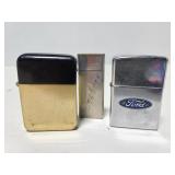 Three vintage lighters