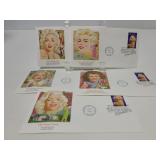 Set of 5 U.S. Marilyn Monroe 1st day covers