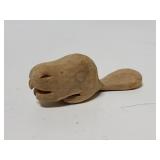 Tiny carved wood beaver
