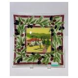 Handmade Peggy Karr glass art plate