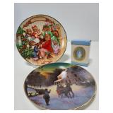 Two Avon collectors plates and cameo soap