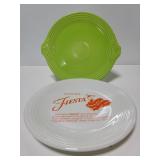 Two Fiesta ware chop plates