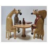 Handmade in Kenya wooden animal set