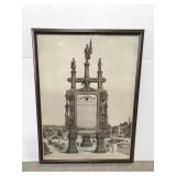 1865 Civil War honorable discharge cert. in frame