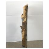 Genuine beaver gnawed log