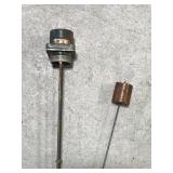 Antique fuel tank gauge w/ cork float