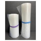 Lot of 2 rolls vacuum seal plastic