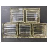 Lot of 4 heavy glass blocks