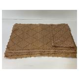Lot of vintage neutral tone placemats