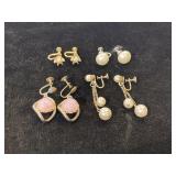 Lot of 4 pairs vintage earrings