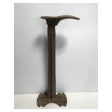 Antique cast iron cobbler shoe form stand