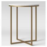 Project 62 marble top accent table in box