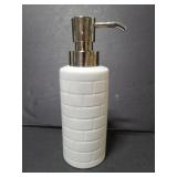 Ceramic subway tile style soap dispenser