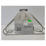 Suction corner shower basket