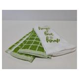 New hand towel set, green
