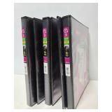 Six half in Avery black binders