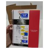 Case of 12 Five star 2 subject notebooks