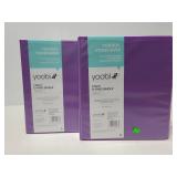 Two Yoobi 1in binders, purple