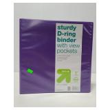 Sturdy D-ring binder, dark purple