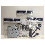 Lot of 3 nautical theme decorative banners