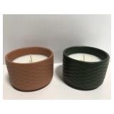Pair of small scented candles