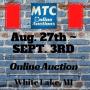 MTC Aug. 27th - SEPT. 3RD Online Auction