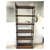 Tall 6.5 ft solid wood spindle shelf