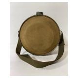 Vintage canvas galvanized military canteen