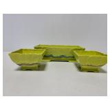 California pottery planter/candleholder set