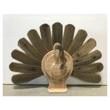 Handcrafted cedar wood turkey