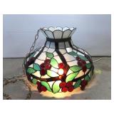 Vintage stained glass cherry chandelier light