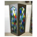 Vintage stained glass window bifold panel #1