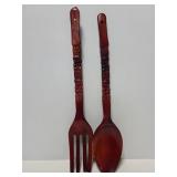 Large mold tiki handle fork & spoon decor