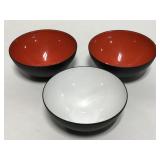 Herbert Krenchel enameled trinket bowl trio