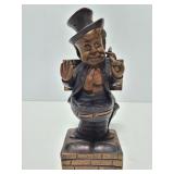 Hobo smoking man wood ashtray  tobacco stand