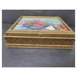 1950s photo top jewelry box with mirror