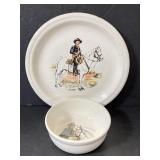 Vintage Hopalong Cassidy bowl & plate set