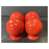 2 sets hall 5-band red salt & pepper shakers