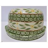 Ceramic covered serving divided veggie/dip tray