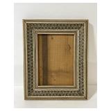 Vintage mosaic marquetry wood inlaid photo frame