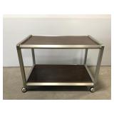 Vintage modern rolling TV cart stand