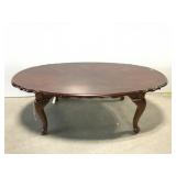 Wood coffee table w/ queen anne legs