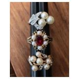 Avon adjustable ring trio